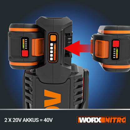 WORX Nitro WG186E.92 Akku Trimmer Freischneider 40V ohne Akku