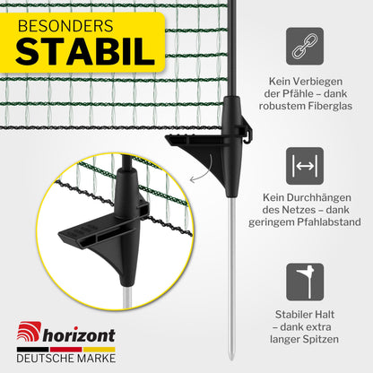 Horizont Begrenzungszaun FIX - Mobiler Zaun engmaschig 25m/110cm