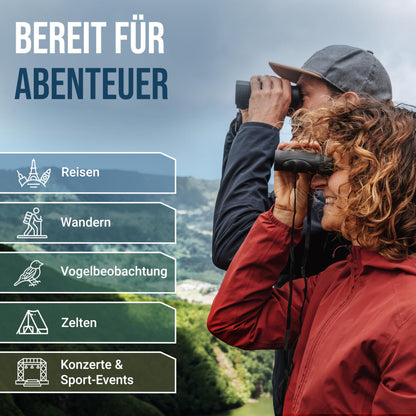 ZIRBITZ® HD Fernglas 8x25 – kompaktes Taschenfernglas