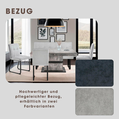 byLIVING TALEA Sitzbank mit Rückenlehne 140 cm – Hellgrau