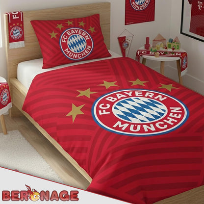 FC Bayern München Bettwäsche 5 Sterne Rot 135x200 cm Baumwolle