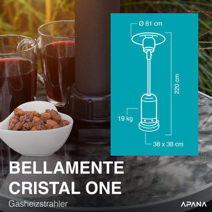APANA Bellamente ONE 14kW Outdoor Gas-Heizpilz – Schwarz