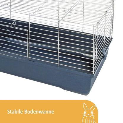 Gabbia Baldo Kaninchenkäfig - 100x53x46 cm dunkelblau