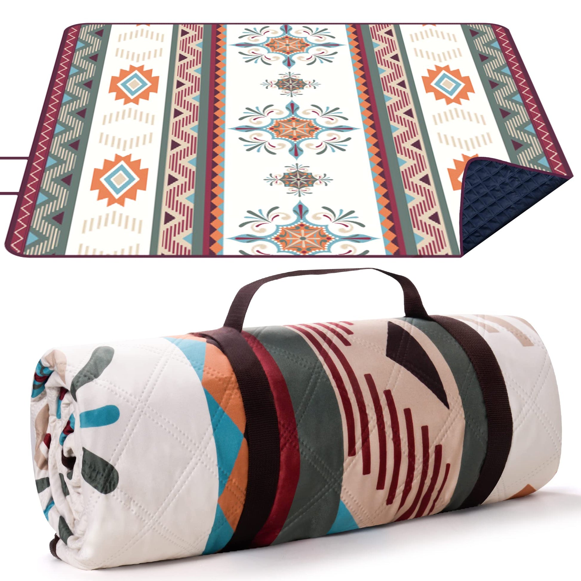 LARUTAN Picknickdecke Seattle, wasserdichte Stranddecke, 200 x 300 cm