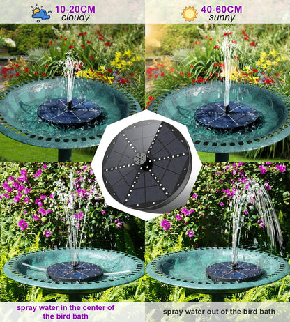 SZMP Solar Springbrunnen 4W mit 4000 mAh Akku und 60 LED