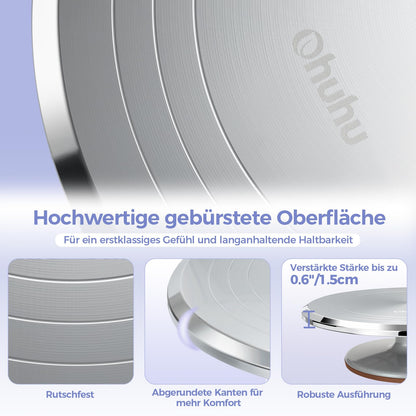 Ohuhu Drehteller Torte 30 cm, drehbare Tortenplatte aus Aluminium