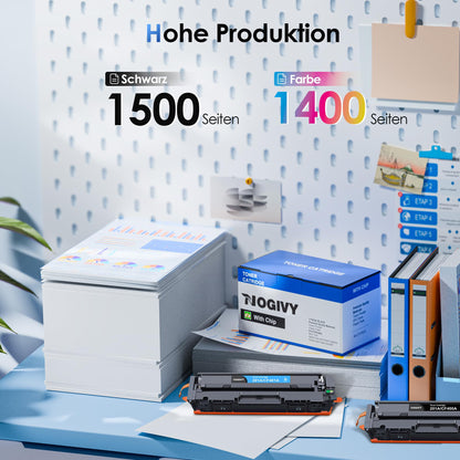 NOGIVY 201A 201X Toner kompatibel für HP Color LaserJet, 4er-Pack