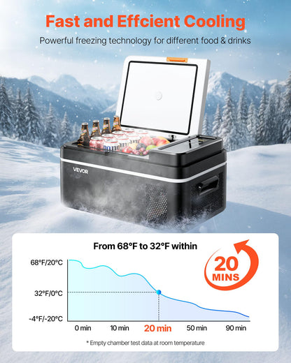 VEVOR Kompressor Kühlbox EB18-C, 20 L, 12/24 V, App-Steuerung