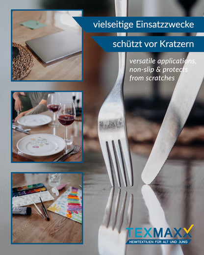 TEXMAXX Tischfolie transparent 2mm abgeschrägte Kante 100 x 200 cm