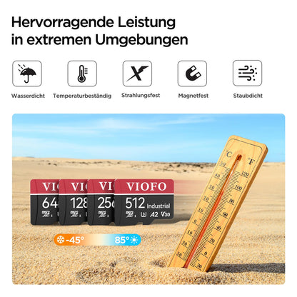 VIOFO microSD Speicherkarte Industriell - 512 GB U3 A2 V30