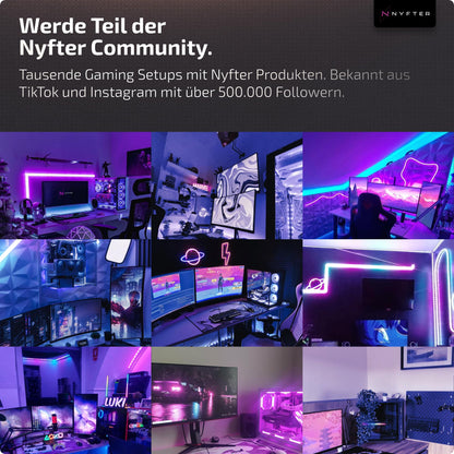 Nyfter XXL Gaming Mauspad Liquid Design 900 x 500 mm, vernähte Kanten