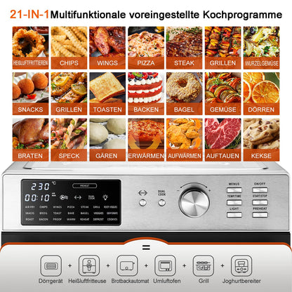OIMIS Heissluftfritteuse Ofen Multifunktions-Airfryer – 30L