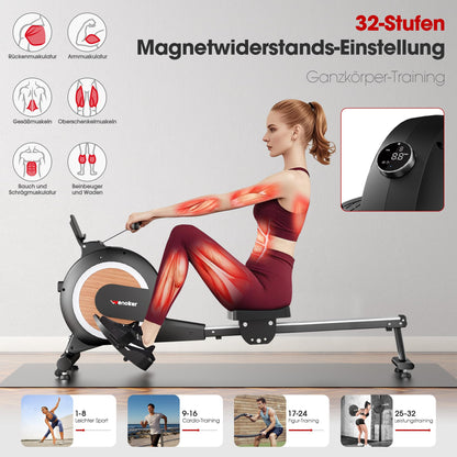 Wenoker Rudergerät für Zuhause – Magnetisch, APP & 32 Stufen