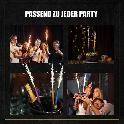 h2i Eissterne Eisfontäne Sprühkerze Tischfeuerwerk - 360 Stk. 12 cm