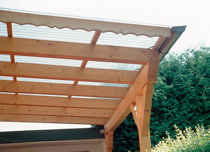 Unbekannt Polyester Wellbahn Kurzrolle - natur transparent 1000x150cm