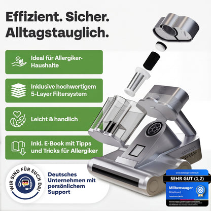 MiteGuard Milbensauger MG-500UV mit UV-Licht und Ultraschall