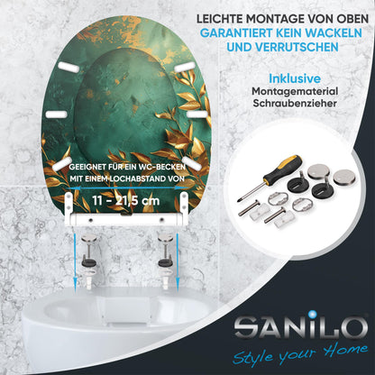 Sanilo Greego WC Sitz - Absenkautomatik, Schnellverschluss