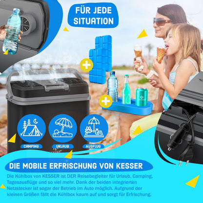 KESSER Kühlbox 24 L thermoelektrisch kühlt & wärmt 12V/230V