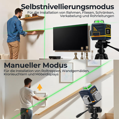 CIGMAN 3x360 grün Kreuzlinienlaser Baulaser - selbstnivellierend