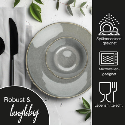 Moritz & Moritz SENSE 24-tlg. Geschirrset 6 Personen Grau