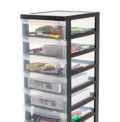 Iris Ohyama DC-012 Rollcontainer - 12 Schubladen Schwarz