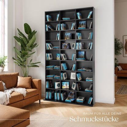 tectake Aufbewahrungsregal Offenes Standregal – schwarz