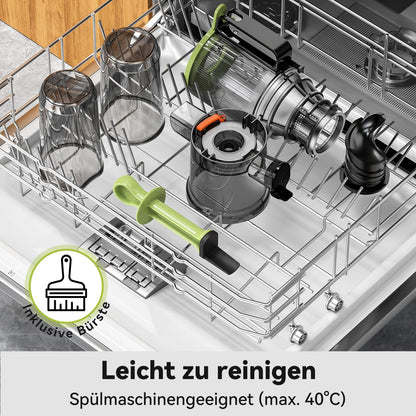 LINKChef Slow Juicer Kaltentsafter für Obst & Gemüse – Grün