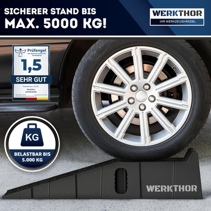 WERKTHOR Auffahrrampe PKW – 2er Set, max. 5t Tragkraft