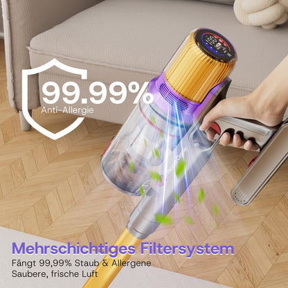 Aodebiao V16 Akku-Staubsauger 600 W, kabellos, mit LED-Touchscreen