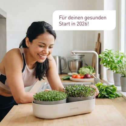 Plantura Bio-Sprossen Anzucht-Set Komplett mit Bio-Saatgut, 4 Sorten