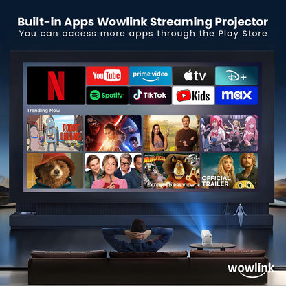 Mini Beamer 2025 Modell 1080P Native Tragbarer Projektor – Weiss