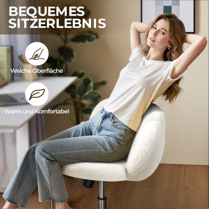 Yaheetech Bürostuhl Schreibtischstuhl Wolkenform ergonomisch weiss