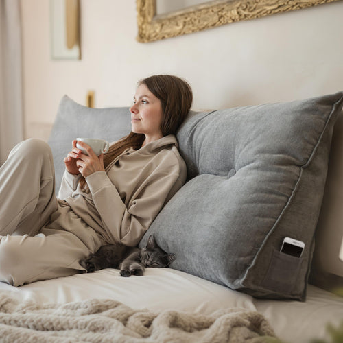 Björn&Schiller Rückenkissen Lesekissen Keilkissen - Grau 200 cm