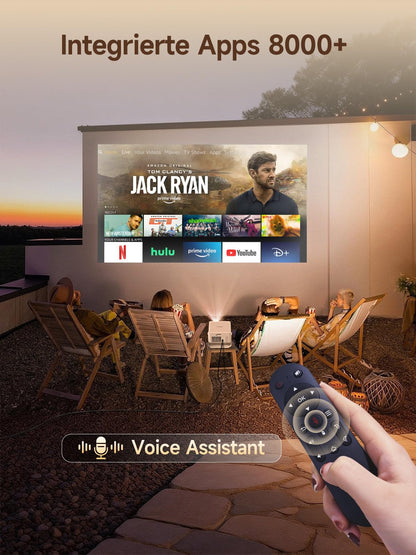 Magcubic Mini Beamer 4K 8K Unterstützt, [Android 14 & 800 ANSI] Smart Projektor Native 1080P mit WiFi 6, BT 5.4, Autofokus, Automatische Trapezkorrektur,180° Dreh,15W Lautsprecher, Projector HY450Max