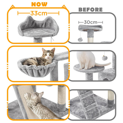 Yaheetech Kratzbaum für Katzen 145 cm - Hellgrau