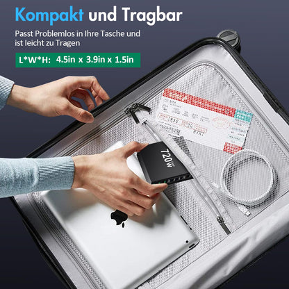 FNITAER 720W USB C Ladegerät – 8-Ports Schnellladestation