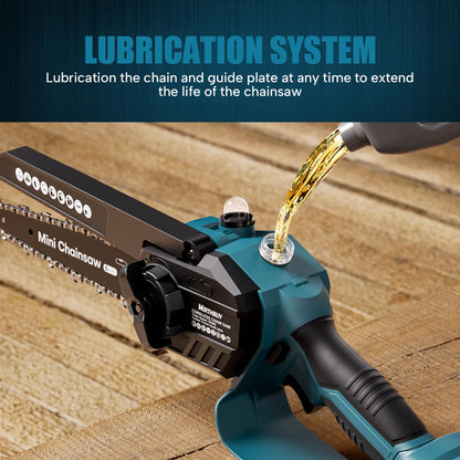 Mini Kettensäge 6/8 Zoll Bürstenlos – Makita 18V kompatibel, Ohne Akku