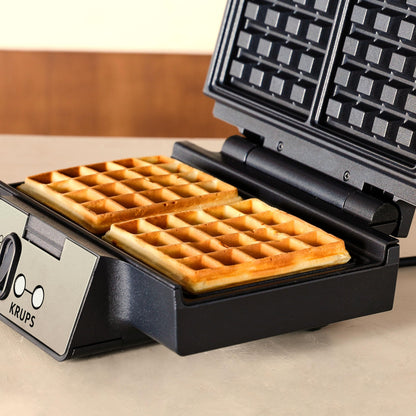 Krups FDK Iconic Waffeleisen - Schwarz/Edelstahl FDK261
