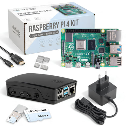 Raspberry Pi 4 4GB Starter-Kit - 64GB Black Edition