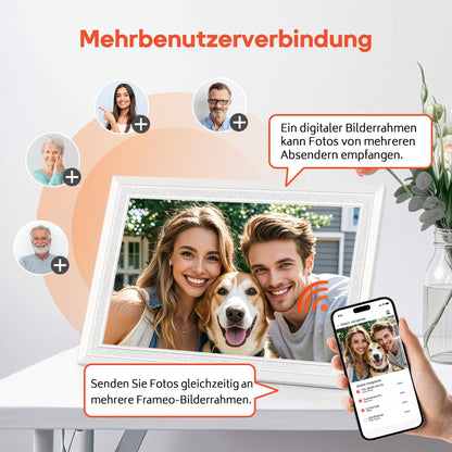 Frameo WLAN Digitaler Bilderrahmen 10,1 Zoll Touchscreen