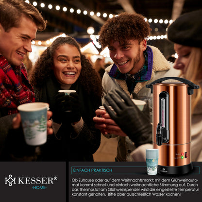 KESSER Glühweinkessel 10L Glühweinautomat - Edelstahl