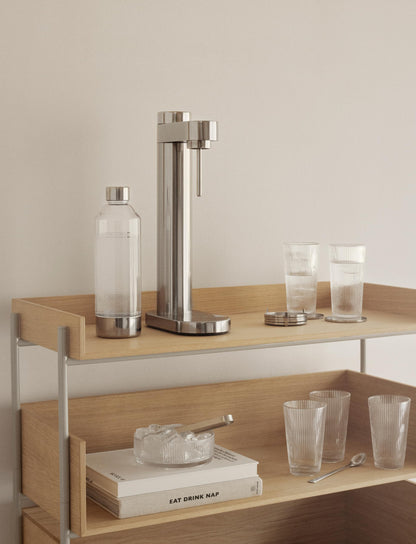 Stelton Brus Wassersprudler Edelstahl mit Flasche – CO2 Carbonator