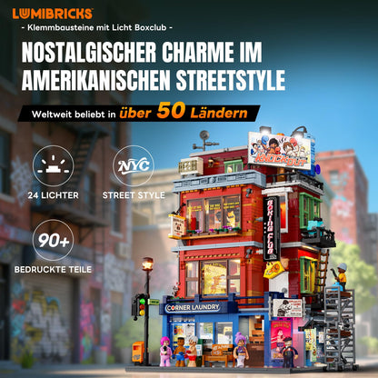 Lumibricks Boxclub Strassenfusion Klemmbausteine mit Licht, 3036 Teile