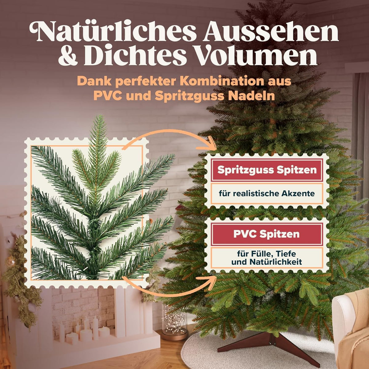 Pure Living Künstlicher Weihnachtsbaum 250 cm –