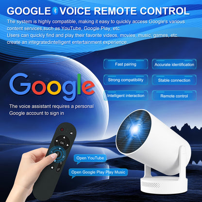 Mini Beamer Tragbarer Projektor WiFi 6 Android 11 1080P Autofokus