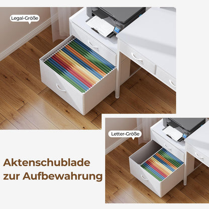 Rolanstar Gaming L-Schreibtisch 163 cm reversibel – Weiss