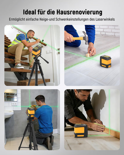 KAIWEETS T40 Kreuzlinienlaser grün, selbstnivellierend, 30 m