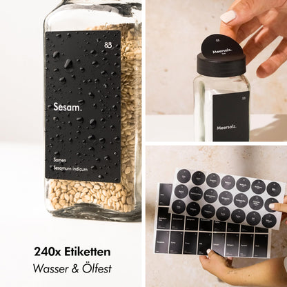 KIVY Gewürzregal Set – 24 Gläser, verstellbar für Schubladen