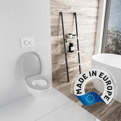 LUVETT C770 ovaler WC-Sitz Absenkautomatik - Manhattan Grau