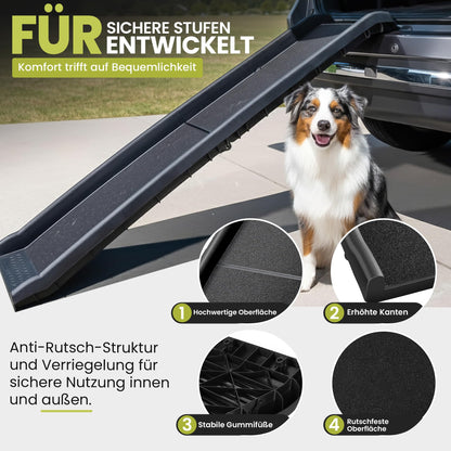all Pets United Hunderampe klappbar Einstiegshilfe für Kofferraum